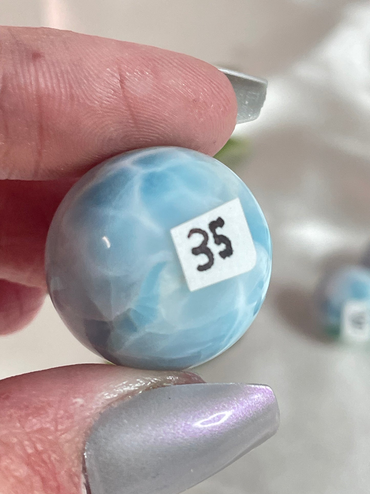 Larimar Spheres