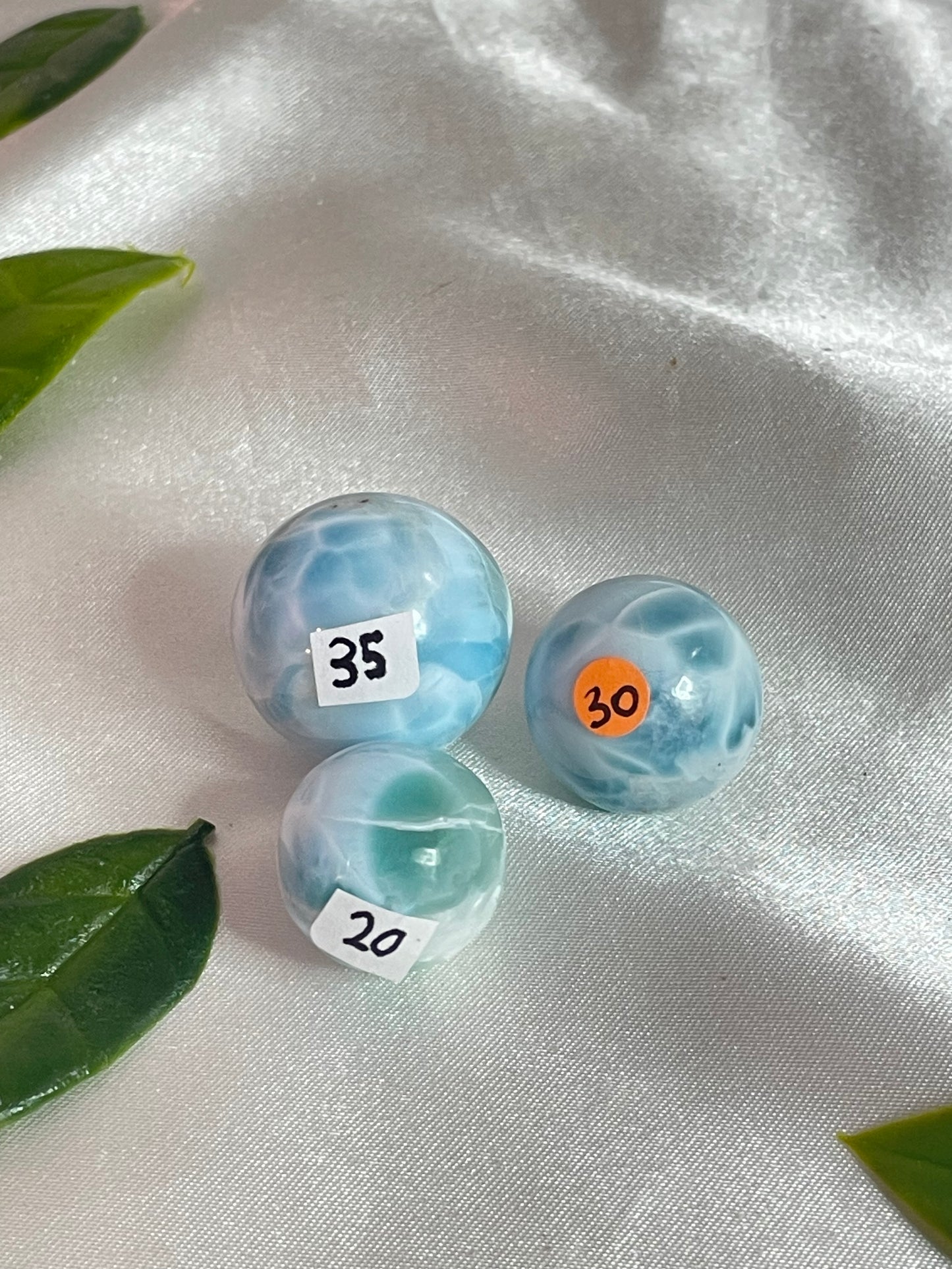 Larimar Spheres