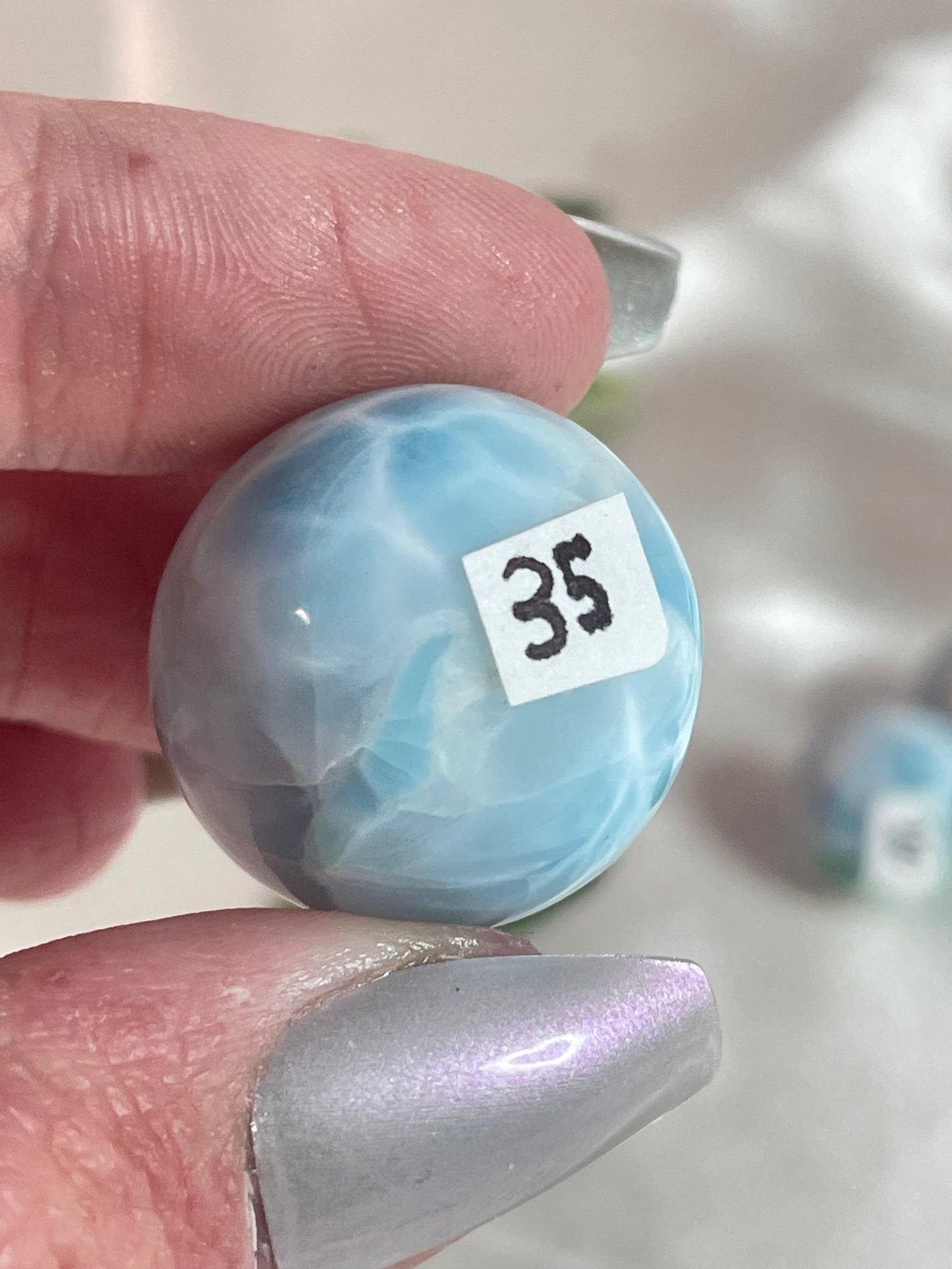 Larimar Spheres